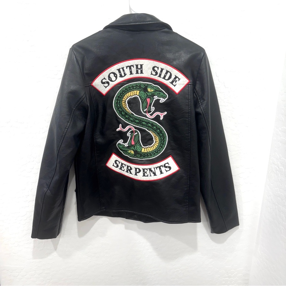 Riverdale Southside Serpent Faux Leather Jacket Womens Medium
